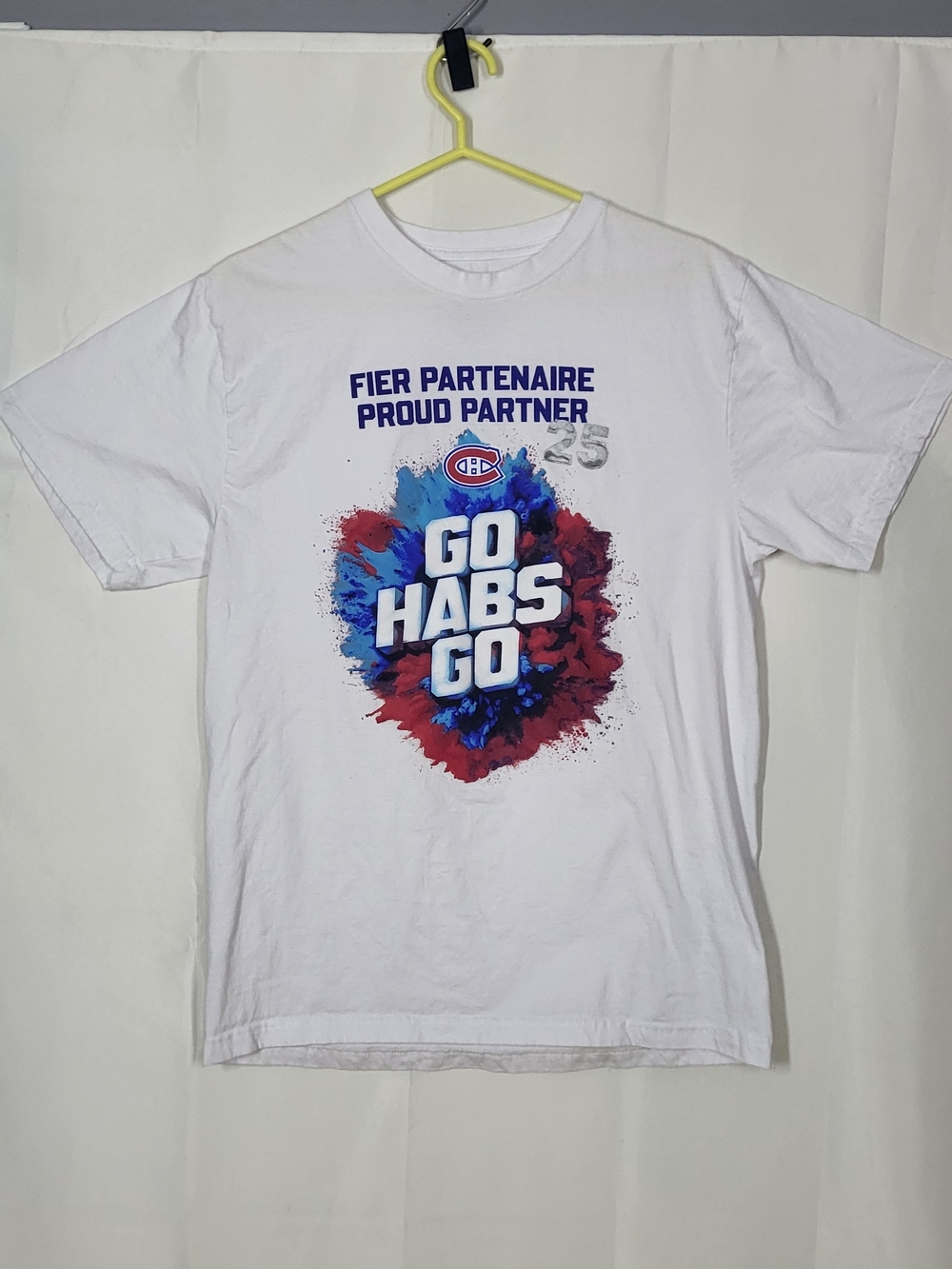 "Go Habs Go" White Short Sleeve Tee